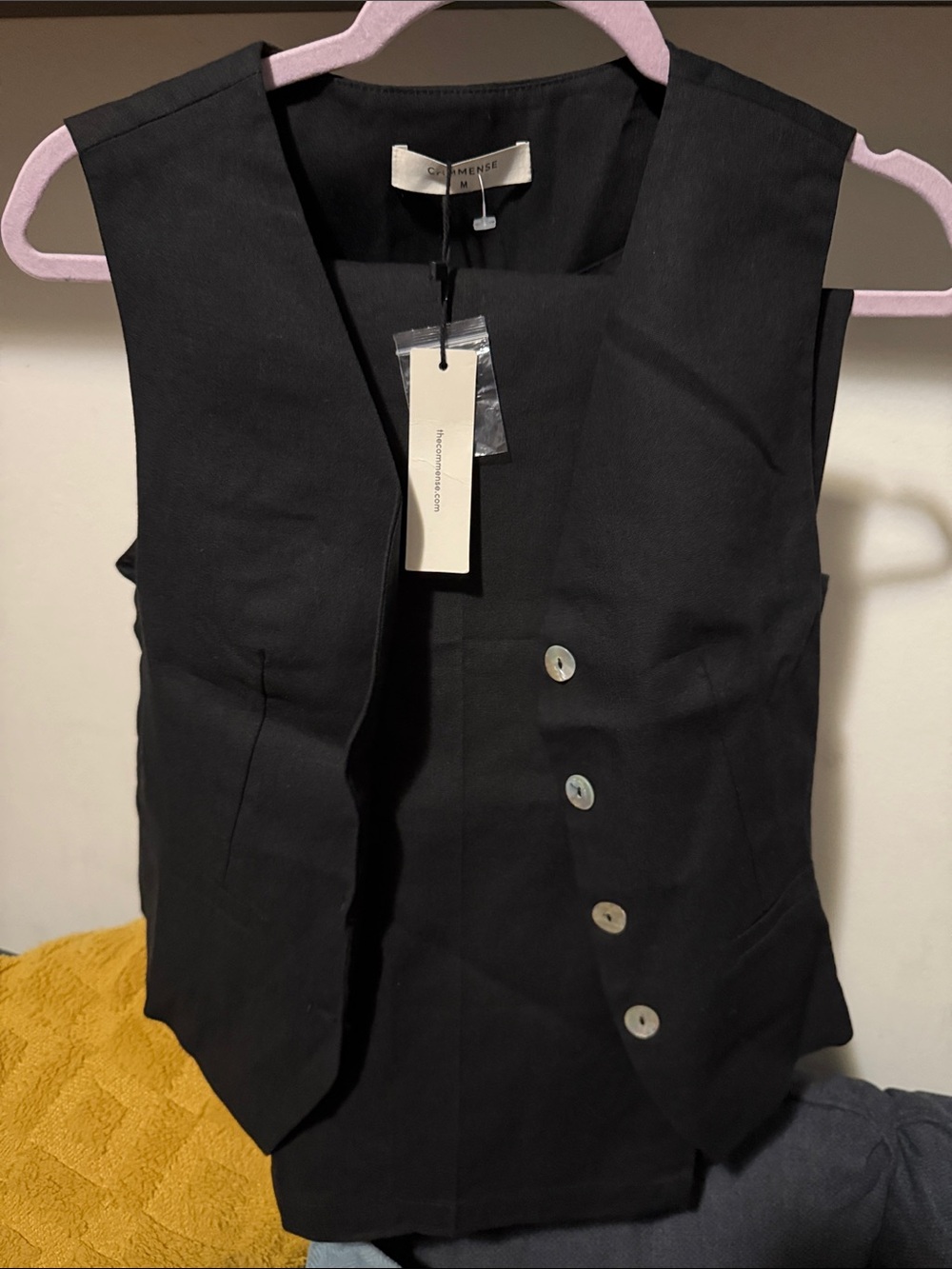 Black Wide-Leg Pants & Vest Set - Sleek Women's Ensemble - Picture 9 of 9